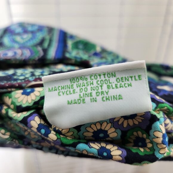 Vera Bradley Blue Rhapsody Quilted Holiday Tote handbag with 14.5" Strap - Picture 8 of 12